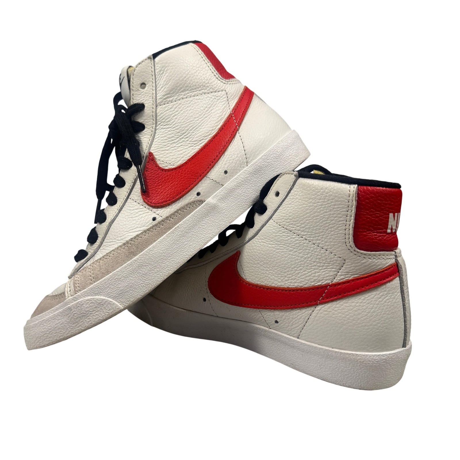 Nike Blazer Mid 77 Men's 6.5 White Red Leather Sneakers High Top